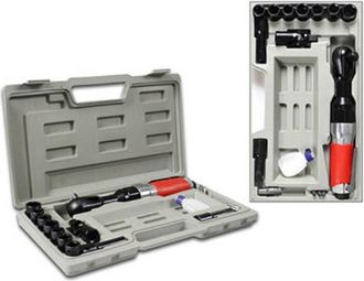 Trade Shop Trade Shop - Cricchetto Ad Aria Compressa Chiave Reversibile Con 15 Accessori In Valigetta