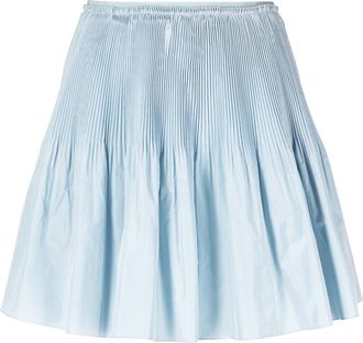 Red Valentino pleated taffeta skirt - women - Polyester - 40 - Blue
