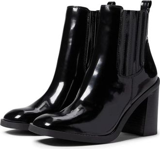 Steve Madden Morton Boots Black Block Heel Ankle Booties JZZ1138