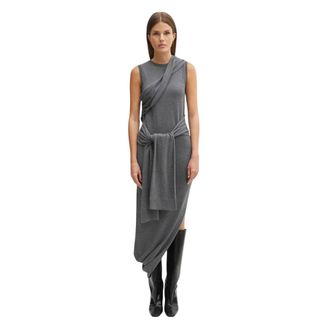 J.W.Anderson Jurk met strikdetail zonder mouwen - Dames - Jurken - Grijs - Maat: S Wol