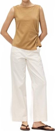 Elodie Briony Boatneck Top In Camel