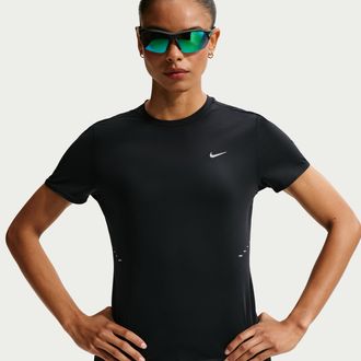 Nike Womens Swift Dri-FIT Short-Sleeve Running Top in Black | HM9698-010
