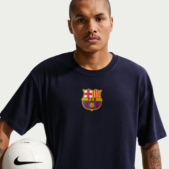 Nike FC Barcelona Nike Mens Soccer T-Shirt in Blue | IM1655-498