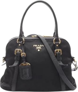Prada Pre-owned Handbags, female, Black, Size: ONE SIZE Pre-owned Nylon handbags