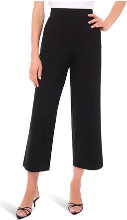 Vince Camuto Pull-On Front Pocket Pants Womens Clothing Rich Black : LG, Polyester/Spandex