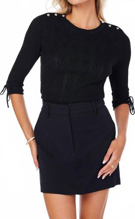 Bishop + Young Monet Crew Neck Sweater In Black