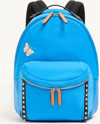 Valentino Garavani Zaino Rockstud In Tessuto Tecnico Uomo BLU ELETTRICO UNI