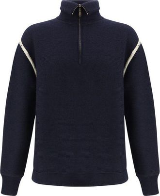 Maison Margiela Blue Wool Oves Aries Mens Sweatshirt