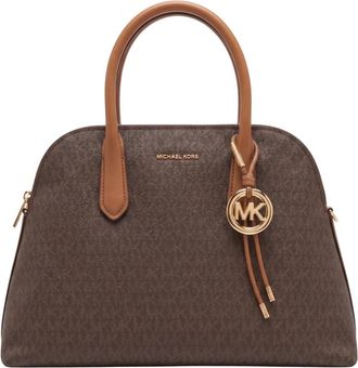Michael Kors Freddie LG Dome - Dames - Handtassen - Bruin - ONE Size - Polyester - Tassen