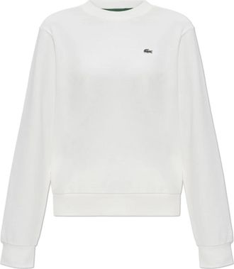 Lacoste Sweatshirt met logo - Dames - Sweatshirts - Wit - XL - Katoen - Hoodies & sweatvesten