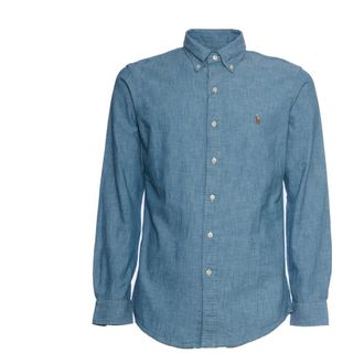 Polo Ralph Lauren Chambray Overhemd met Geborduurde Pony - Heren - Casual Overhemden - Blauw - M - Katoen - Overhemden