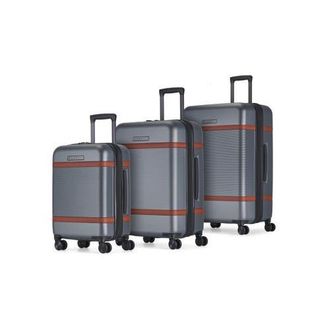Bugatti Wellington 3 Piece Hardside Luggage Set with TSA Lock in Pewter at Nordstrom, Size Medium