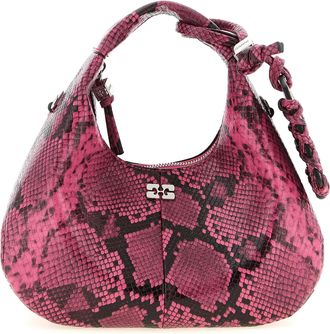 Ganni Fuchsia Recycled Polyester Womens Handbag