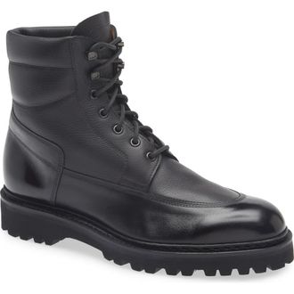 John Lobb Peak Longwing Lugged Ankle Boot in Black/Black at Nordstrom, Size 10Us