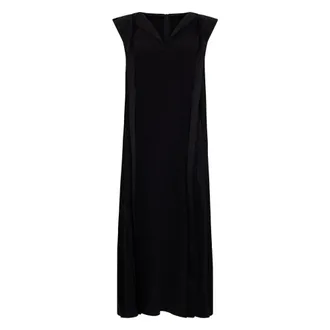 Max Mara Gowns, female, Black, Size: XS Sleeveless Envers Satin Dress