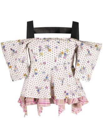 Natasha Zinko Blusa con spalle scoperte - Toni neutri