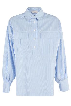 Ermanno Scervino Oversized Striped Cotton Poplin Shirt