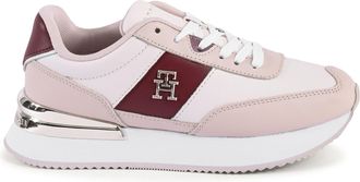 Tommy Hilfiger Womens Low Top Leather Sneakers - Light Pink - Size EU 41