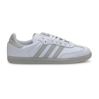 adidas Witte & Grijze Leren Sneakers - Heren - Sneakers - Wit - 45 1/2 EU - Leer - Schoenen