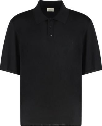 Saint Laurent Cassandre Polo - Heren - Polos - Zwart - L - Wol - Tops