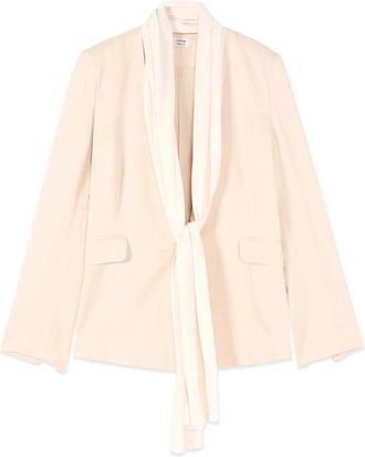 Oltre Jas met georgette-inzet - Dames - Blazers - Beige - 3XL - Polyester - Jassen