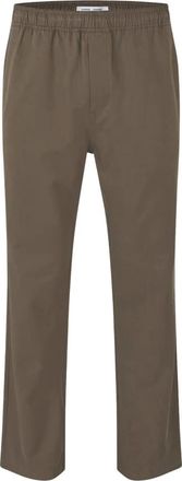 Sams&oslash;e & Sams&oslash;e Brown Tencel Lyocell Blend Straight Leg Trousers