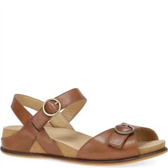 Dansko Womens Candace Leather Sandals In Tan Burnished