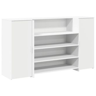 vidaXL Vidaxl - Banco Reception Bianco 180x50x103,5 Cm In Legno Multistrato