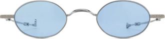 Eyepetizer Occhiali da sole Dickey L.E. ovali - 2 MATT SILVER/LIGHT BLUE