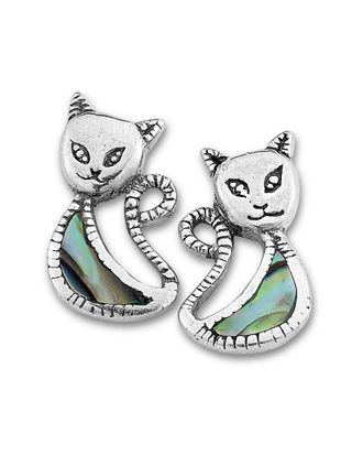 Samuel B. Fine Jewelry Silver Abalone Earrings