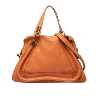 Chlo&eacute; Pre-owned Paraty Satchel - Dames - Pre-owned - Oranje - Maat: ONE Size Leer