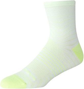 New Balance Unisex Pro Run QTR Socks 1 Pair in Green/White Nylon, size X-Large