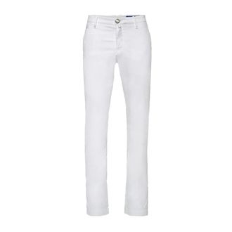 Jacob Cohen Slim Fit Denim Broek - Heren - Slim Fit Broeken - Wit - W32 - Denim - Broeken