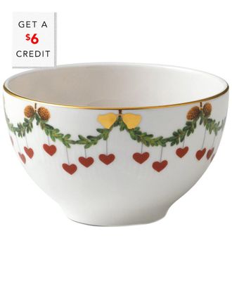 ROYAL COPENHAGEN Star Fluted Christmas Chocolate Bowlwith $6 Credit