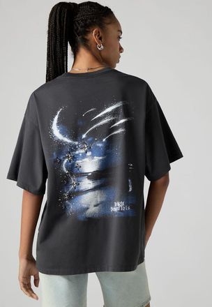 Levi's T-shirt Short Stack - Donna - M - Nero / The Night Pirate Black