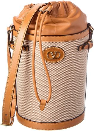 Valentino Antibites Mesh & Leather Bucket Bag