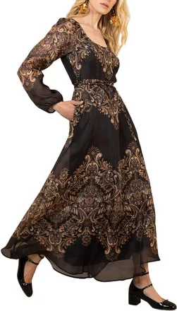 Hale Bob Hale Bob Scoop Neck Maxi Dress