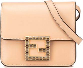 Fendi Pre-owned Womens Fendigraphy Mini Leather Crossbody - Peach - One Size