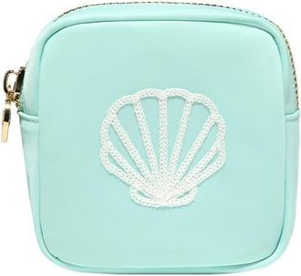 Stoney Clover Lane Mini Embroidered Nylon Pouch in Cotton Candy at Nordstrom