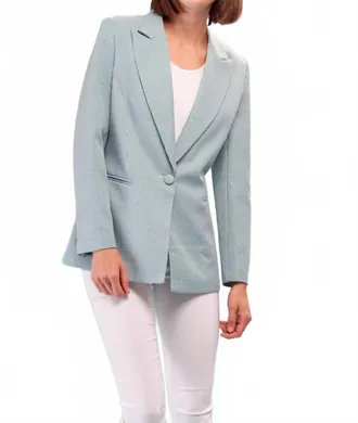 Insight Bennett Woven Blazer In Blue Turquoise