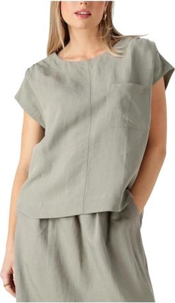 Mos Mosh Khaki Alexis Blouse- veelzijdig en stijlvol - Dames - Blouses - Groen - XS - Overhemden