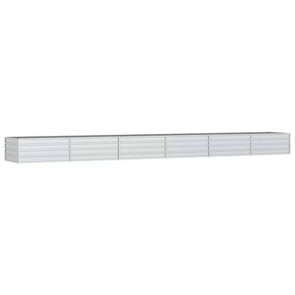 Berkfield Home Garden Raised Bed 600x80x45 cm Galvanized Steel Silver | Size: 600 x 80 x 45 cm
