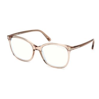Tom Ford Glasses, female, Brown, Size: 54 MM Geometric Eyeglasses