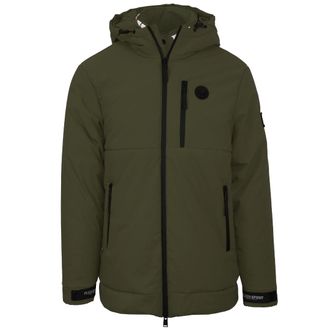 Plein Sport Mens Padded Small Circular Logo Branded Green Jacket - Size X-Large