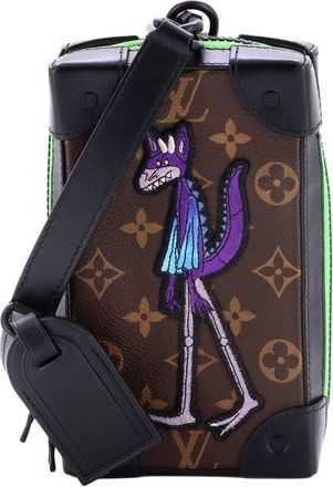 Louis Vuitton Brown Monogram Canvas With Lv Friends Patch Soft Trunk Phone Box (Authentic Pre-Loved)