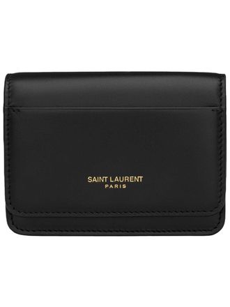 Saint Laurent Calf Leather Card Case - Black