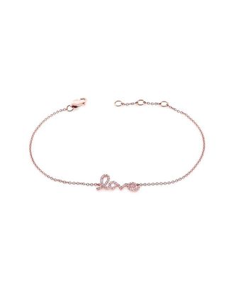 Sabrina Designs 14K Rose Gold 0.11 Ct. Tw. Diamond Love Chain Bracelet