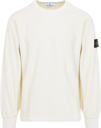 Stone Island Off White Solid Sweatshirt