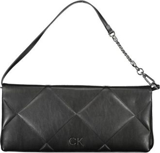 Calvin Klein Zwarte Polyester Handtas met Schouderband - Dames - Schoudertassen - Zwart - ONE Size - Polyester - Tassen
