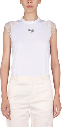 Dsquared2 White Graphic Crew Neck T-Shirt
